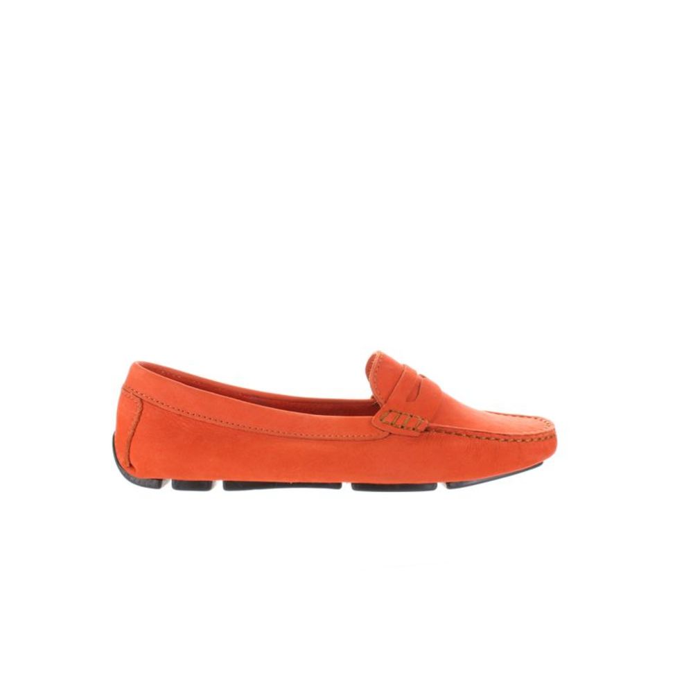 Massimo Matteo Womens Penny Keeper Orange Loafers Size 9.5 Medium (B, M)